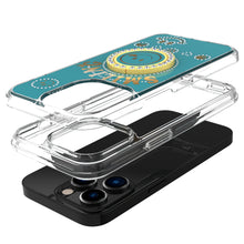 For iPhone 15 Pro Max Case Bling Studs Smiling Ring Stand + 2 Screen Protectors