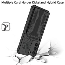 For Samsung Galaxy S22 Plus Multiple Card Holder Kickstand Hybrid Case Cover