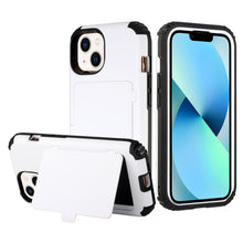 For iPhone 13 PRO Case Card Holder (Max 2) w/ Mirror Hybrid Shockproof Cover