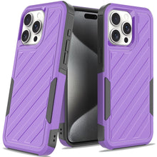 For iPhone 15 Pro Max Case Dual Layer Shockproof Lined Cover + 2 Tempered Glass