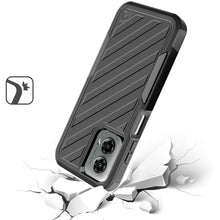 For Moto G Stylus 5G 2024 Case Dual Layer Shockproof Lined Cover +Tempered Glass