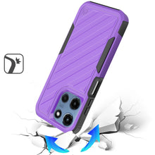 For Moto G 2025 Case Dual Layered Shockproof Lined Phone Cover + Tempered Glass