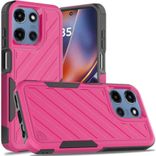 For Moto G 2025 Case Dual Layered Shockproof Lined Phone Cover + Tempered Glass