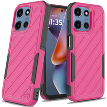 For Moto G 2025 Case Dual Layered Shockproof Lined Phone Cover + Tempered Glass