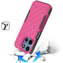 For Moto G 2025 Case Dual Layered Shockproof Lined Phone Cover + Tempered Glass