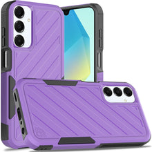 For Samsung A16 5G Case Dual Layer Shockproof Lined Phone Cover + Tempered Glass