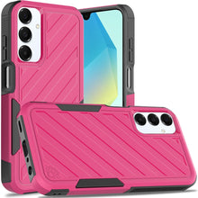 For Samsung A16 5G Case Dual Layer Shockproof Lined Phone Cover + Tempered Glass