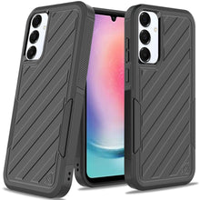 For Samsung A26 5G Case Dual Layer Shockproof Lined Phone Cover + Tempered Glass