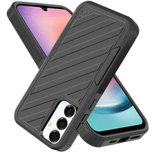 For Samsung A26 5G Case Dual Layer Shockproof Lined Phone Cover + Tempered Glass
