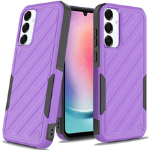 For Samsung A26 5G Case Dual Layer Shockproof Lined Phone Cover + Tempered Glass