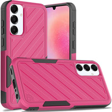 For Samsung A26 5G Case Dual Layer Shockproof Lined Phone Cover + Tempered Glass
