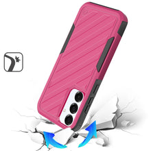 For Samsung A26 5G Case Dual Layer Shockproof Lined Phone Cover + Tempered Glass