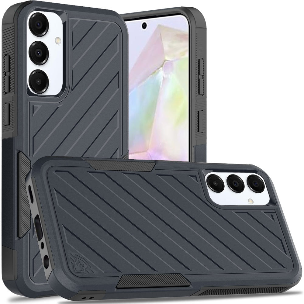 For Samsung A36 Case Dual Layer Shockproof Lined Phone Cover + Tempered Glass