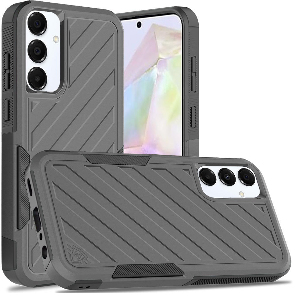 For Samsung A36 Case Dual Layer Shockproof Lined Phone Cover + Tempered Glass