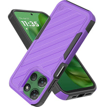 For Moto G Power 2025 Case Dual Layer Shockproof Lined Cover + Tempered Glass