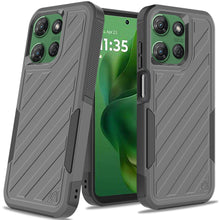 For Moto G Power 2025 Case Dual Layer Shockproof Lined Cover + Tempered Glass