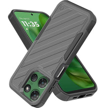 For Moto G Power 2025 Case Dual Layer Shockproof Lined Cover + Tempered Glass