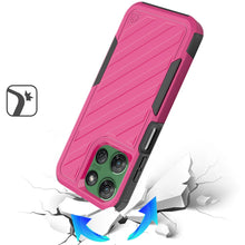 For Moto G Power 2025 Case Dual Layer Shockproof Lined Cover + Tempered Glass