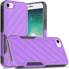 For iPhone 16e Case Dual Layer Shockproof Lined Phone Cover + Tempered Glass