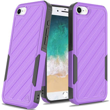 For iPhone 16e Case Dual Layer Shockproof Lined Phone Cover + Tempered Glass
