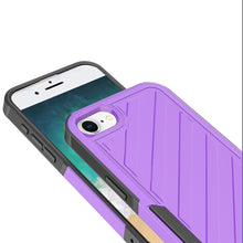 For iPhone 16e Case Dual Layer Shockproof Lined Phone Cover + Tempered Glass