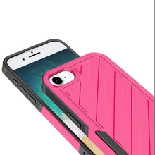 For iPhone 16e Case Dual Layer Shockproof Lined Phone Cover + Tempered Glass