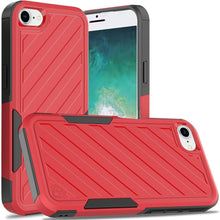 For iPhone 16e Case Dual Layer Shockproof Lined Phone Cover + Tempered Glass