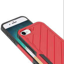 For iPhone 16e Case Dual Layer Shockproof Lined Phone Cover + Tempered Glass