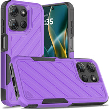 For Moto G Stylus 2025 Case Dual Layer Shockproof Lined Cover + Tempered Glass