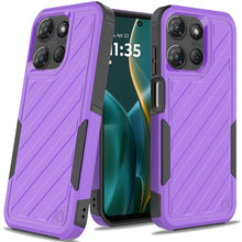 For Moto G Stylus 2025 Case Dual Layer Shockproof Lined Cover + Tempered Glass