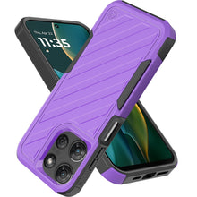 For Moto G Stylus 2025 Case Dual Layer Shockproof Lined Cover + Tempered Glass