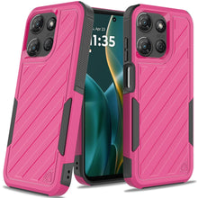 For Moto G Stylus 2025 Case Dual Layer Shockproof Lined Cover + Tempered Glass