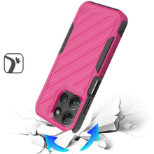 For Moto G Stylus 2025 Case Dual Layer Shockproof Lined Cover + Tempered Glass