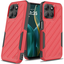For Moto G Stylus 2025 Case Dual Layer Shockproof Lined Cover + Tempered Glass