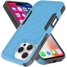 For iPhone 16 Pro 6.3in Case Dual Layer Shockproof Lined Cover + Tempered Glass