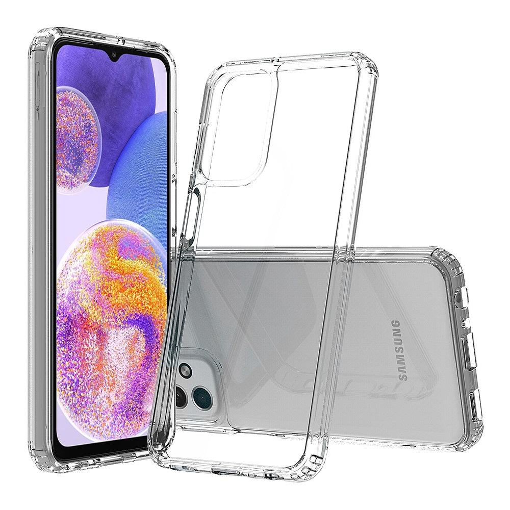For Samsung A23 5G 4G Case Clear Plastic Transparent Hybrid Bumper Phone Cover