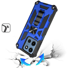 For Moto G 2025 Case Shockproof Modern with Stand Metal Plate + Tempered Glass