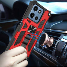 For Moto G 2025 Case Shockproof Modern with Stand Metal Plate + Tempered Glass