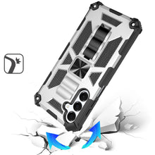 For Samsung A16 5G Case Shockproof Modern with Stand Metal Plate +Tempered Glass