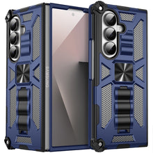 For Samsung Z Fold7 Case Shockproof Modern w/ Stand Metal Plate + Tempered Glass