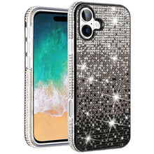 For iPhone 16 Plus 6.7in Case Party Full Bling Diamond Cover + Tempered Glass