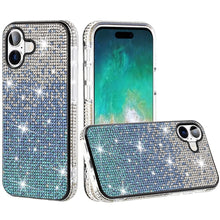 For iPhone 16 Plus 6.7in Case Party Full Bling Diamond Cover + Tempered Glass