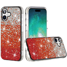 For iPhone 16 Plus 6.7in Case Party Full Bling Diamond Cover + Tempered Glass