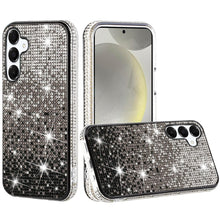 For Samsung S24+/S25+ Case Party Full Bling Diamond Phone Cover + Tempered Glass