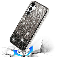 For Samsung S24+/S25+ Case Party Full Bling Diamond Phone Cover + Tempered Glass