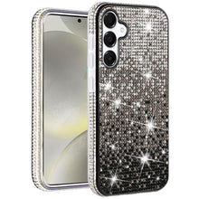 For Samsung S24+/S25+ Case Party Full Bling Diamond Phone Cover + Tempered Glass