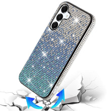 For Samsung S24+/S25+ Case Party Full Bling Diamond Phone Cover + Tempered Glass