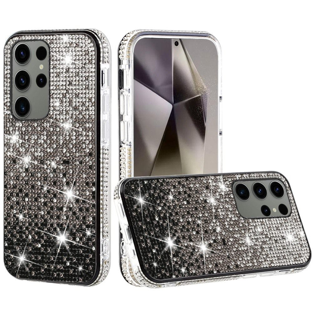 For Samsung S25 Ultra Case Party Full Bling Diamond Phone Cover + Tempered Glass