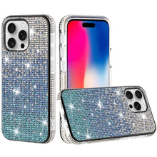 For iPhone 16 Pro 6.3in Case Party Full Bling Diamond Cover + Tempered Glass