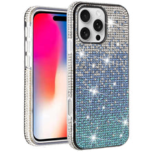 For iPhone 16 Pro 6.3in Case Party Full Bling Diamond Cover + Tempered Glass
